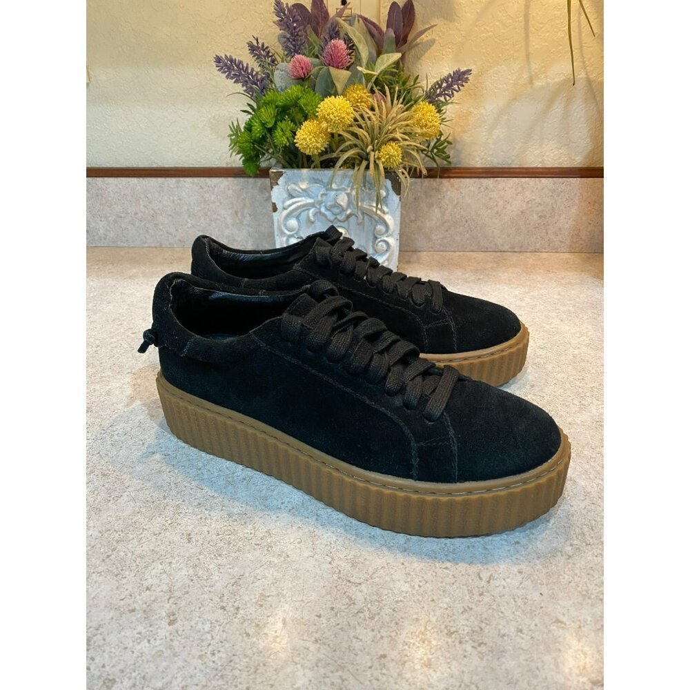 J/Slides Suede Platform Sneaker Black Size 7 - image 2